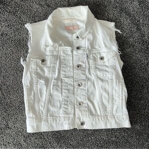 Levi's White Denim Vest